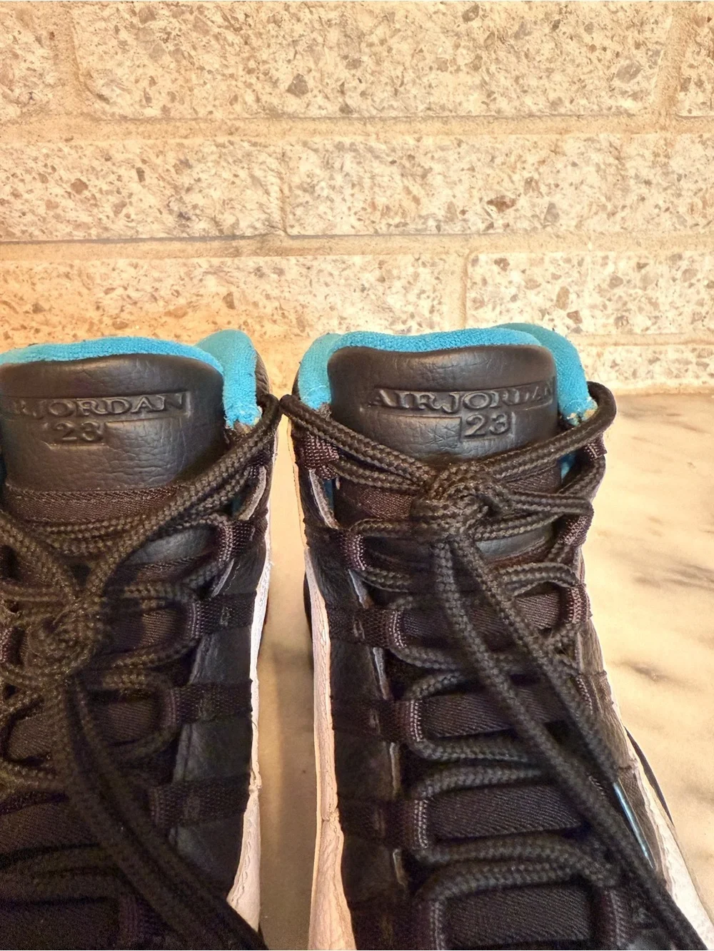 Nike Air Jordan 10 Retro Powder Blue Size 12 White Blue Black 310805–106